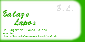 balazs lapos business card